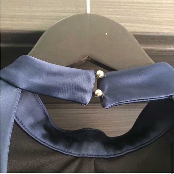 Zara Sz XS Satin Backless Dress in Navy Blue - Picture 11 of 15